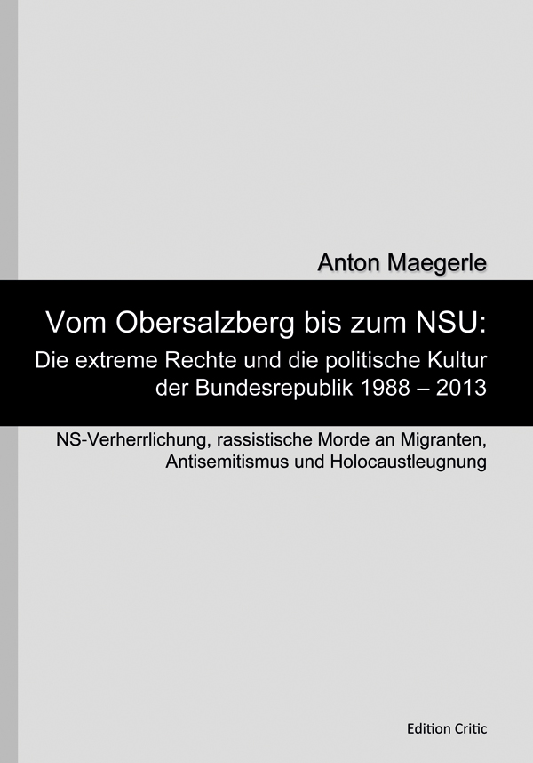 Anton Maegerle Vom Obersalzberg bis zum NSU